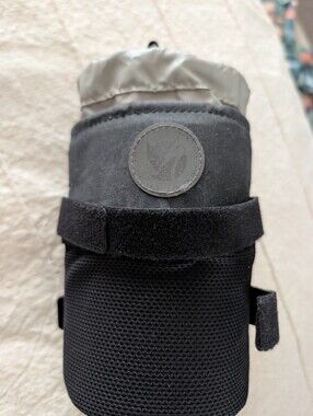 Fjallraven Black Hoja Snack Bag Bike Packing Accessory Pouch with Gray Accent